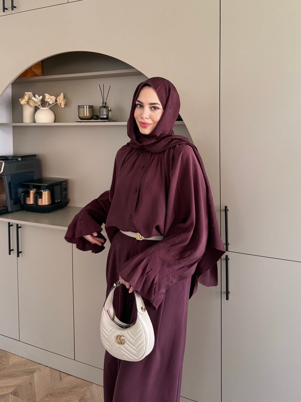 Allow Düğmeli Pantolonlu Takım Bordo (3079)