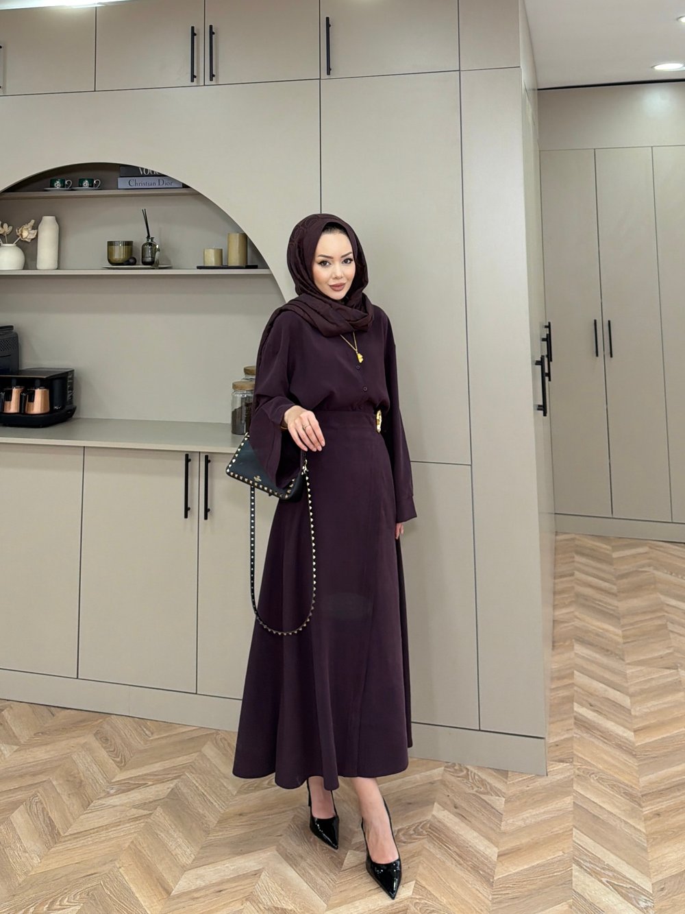 Ashley Modal Etekli Takım Mürdüm (2302)