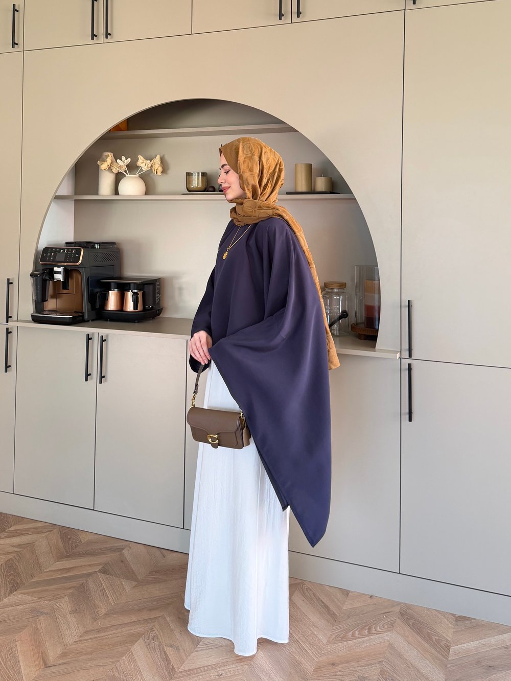 Asya Asimetrik Kesim Bluz Lacivert (4509)