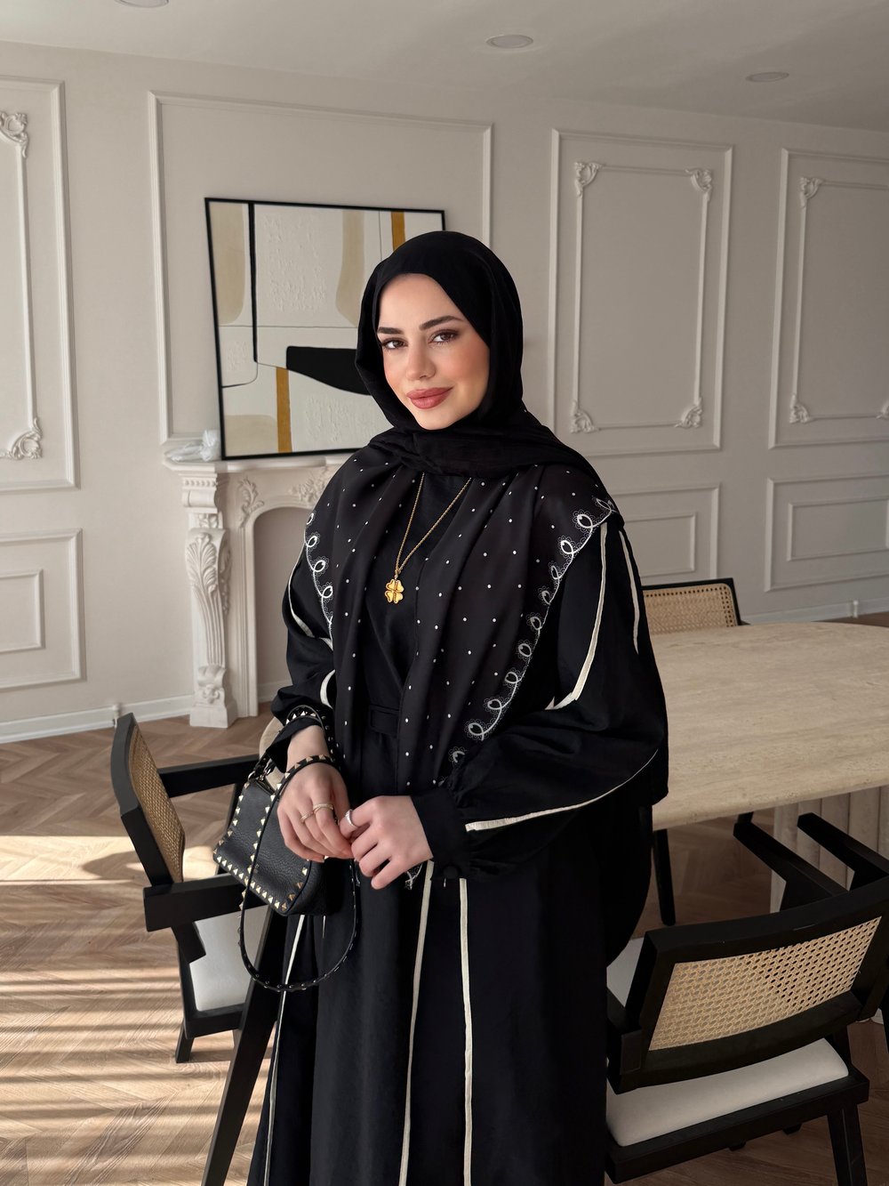 Atelier Biyeli Cupra Elbise Siyah (3048)