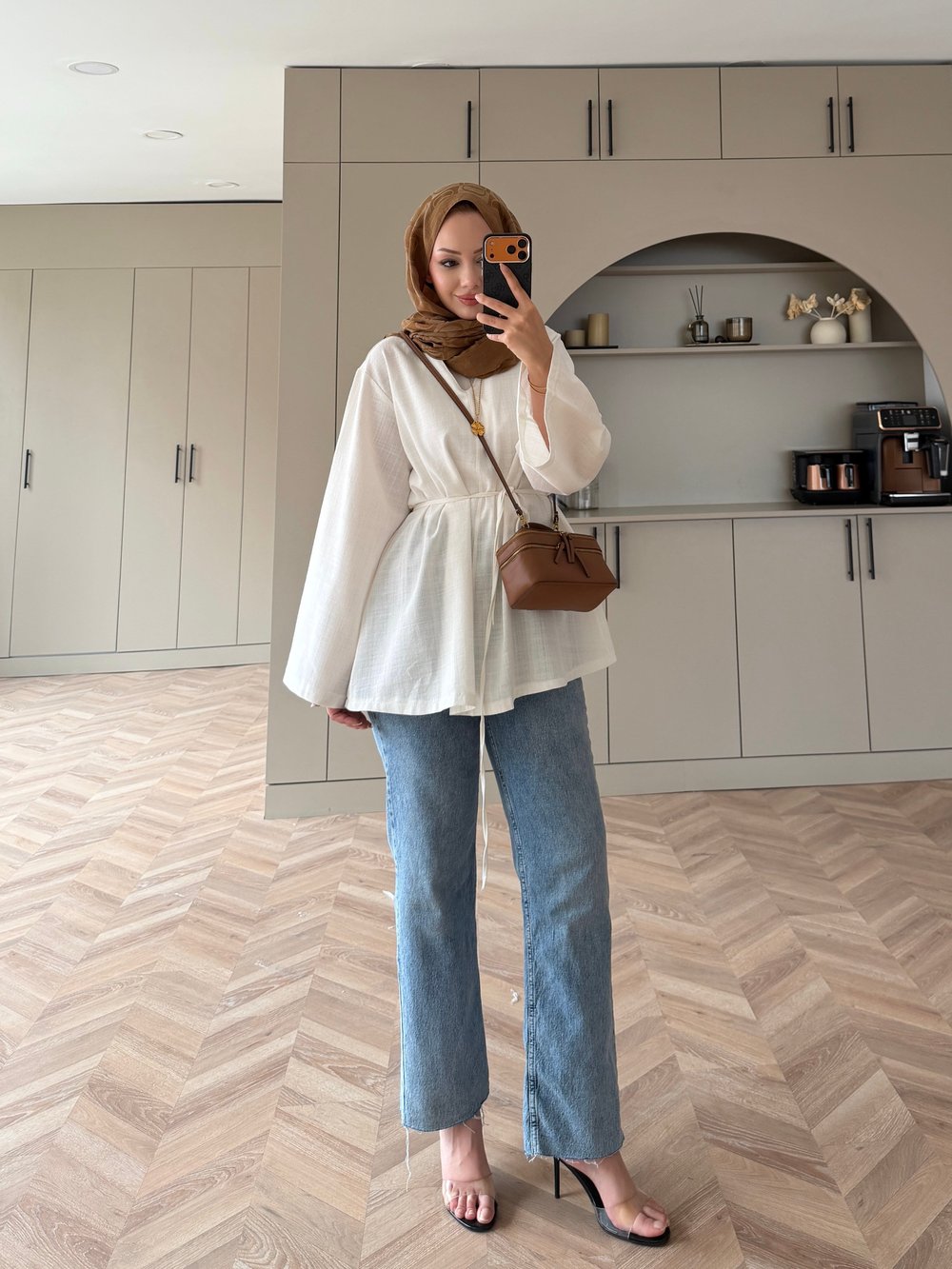 Ava Keten Bluz Beyaz (4528)