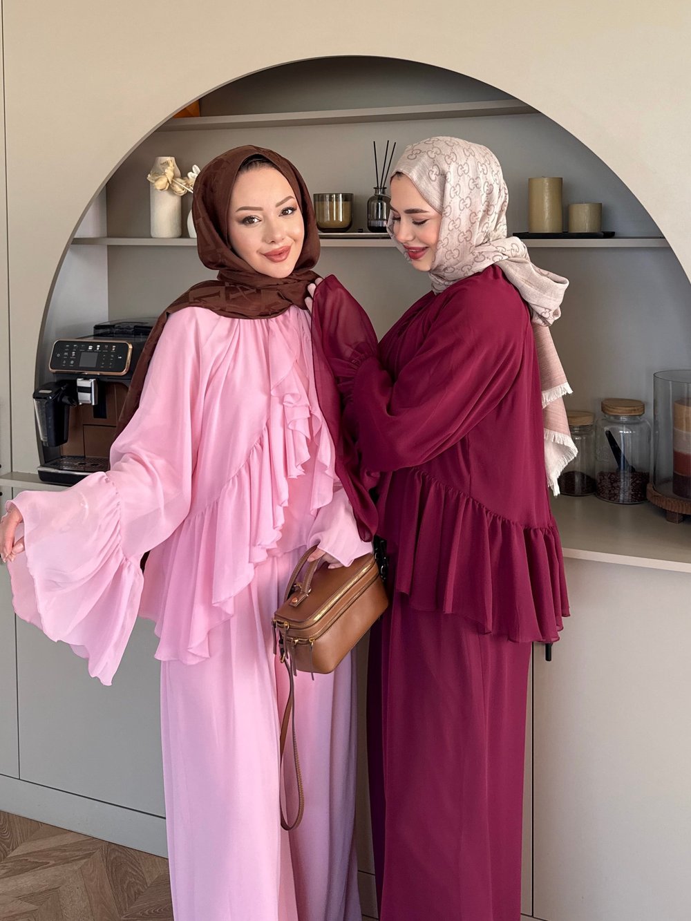 Basel Fırfırlı Pantolon Takım Pembe (2411)