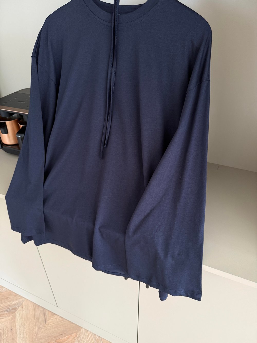 Basic Uzun Kollu Bluz Lacivert