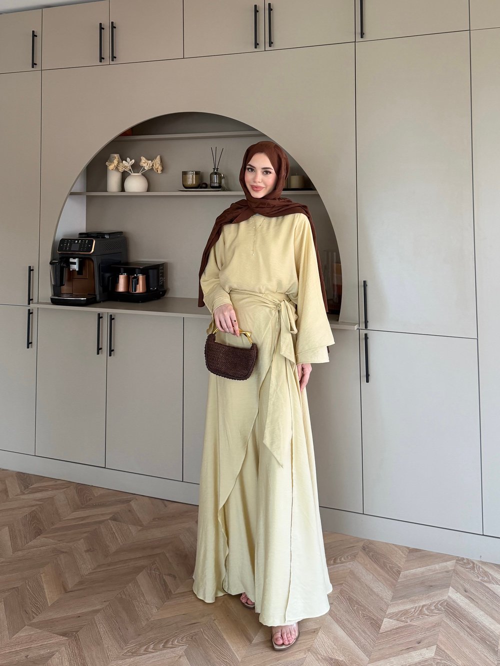 Berin Pelerinli Pantolonlu Takım Butteryellow (2419)