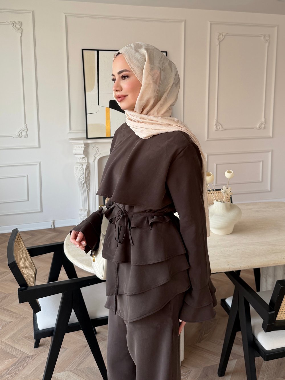 Cadea Kat Kat Pantolon Takım Acı Kahve (205)