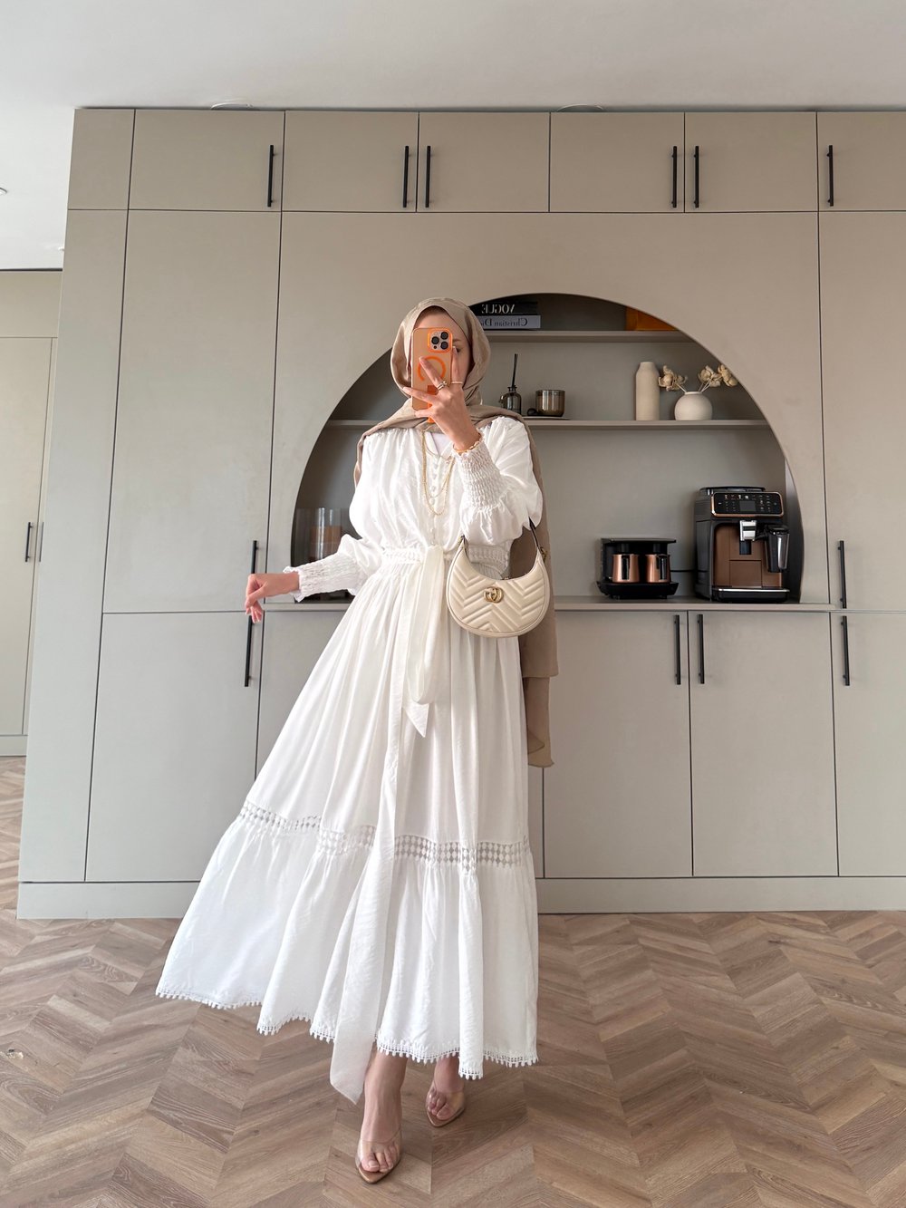 Caterina Güpürlü Etekli Takım Beyaz (5738)