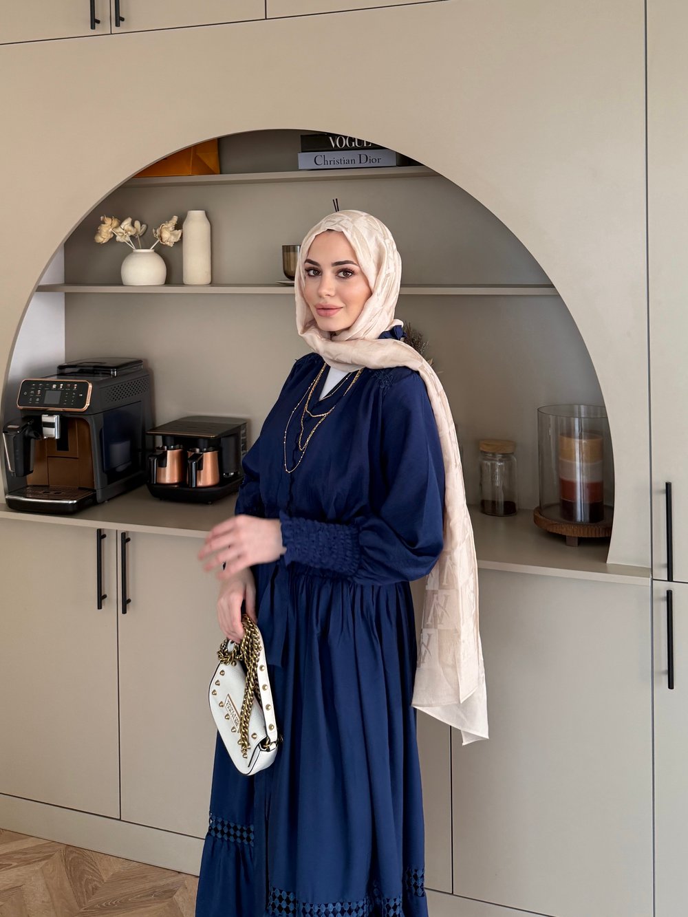 Caterina Güpürlü Etekli Takım Lacivert (5738)