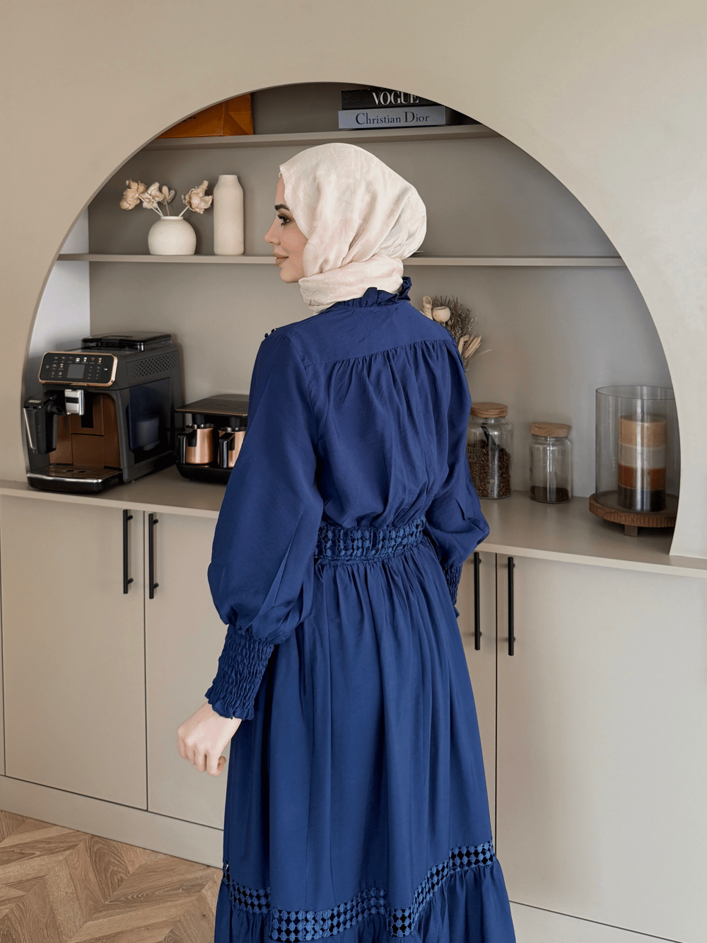 Caterina Güpürlü Etekli Takım Lacivert (5738)