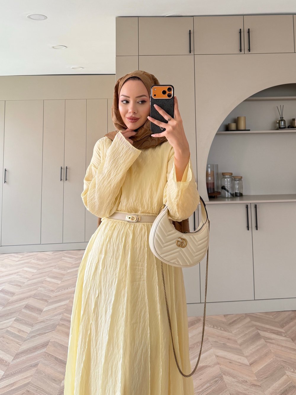 Celine Dikiş Detaylı Etekli Takım ButterYellow (3347)