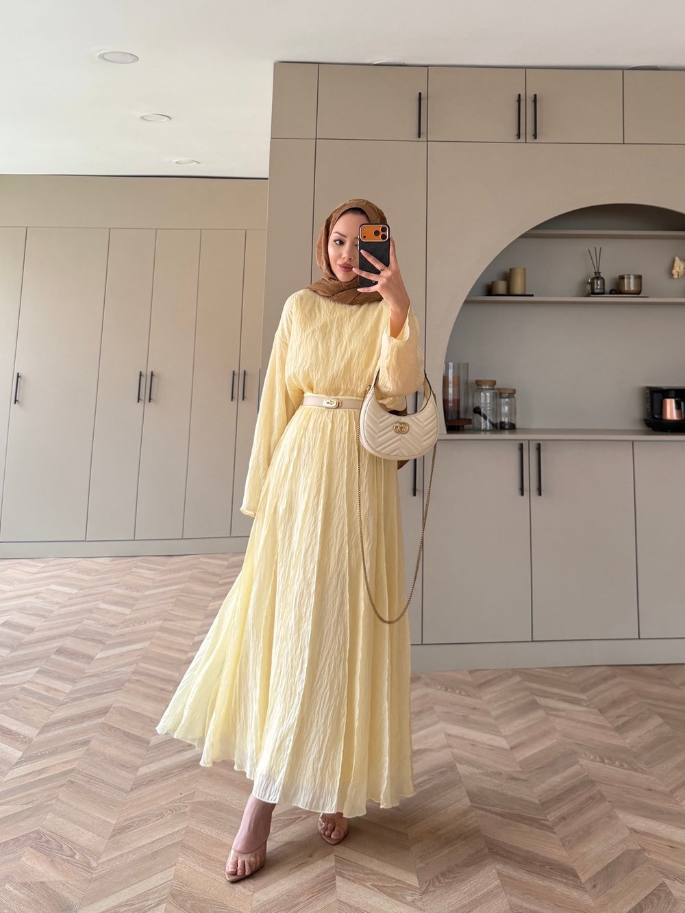Celine Dikiş Detaylı Etekli Takım ButterYellow (3347)
