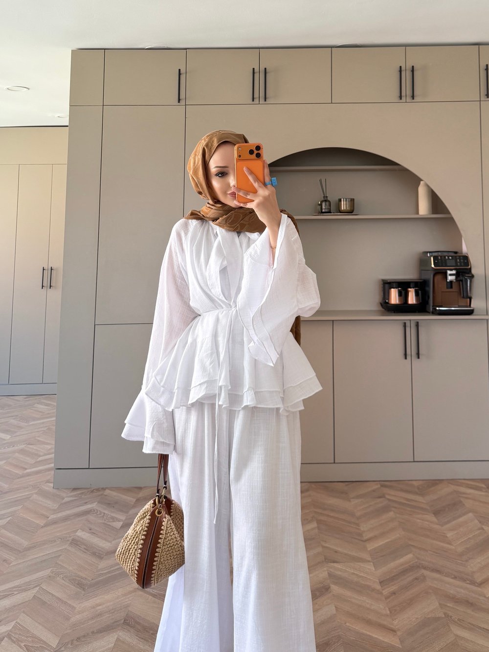 Choco Kat Kat Keten Takım Beyaz (4477)