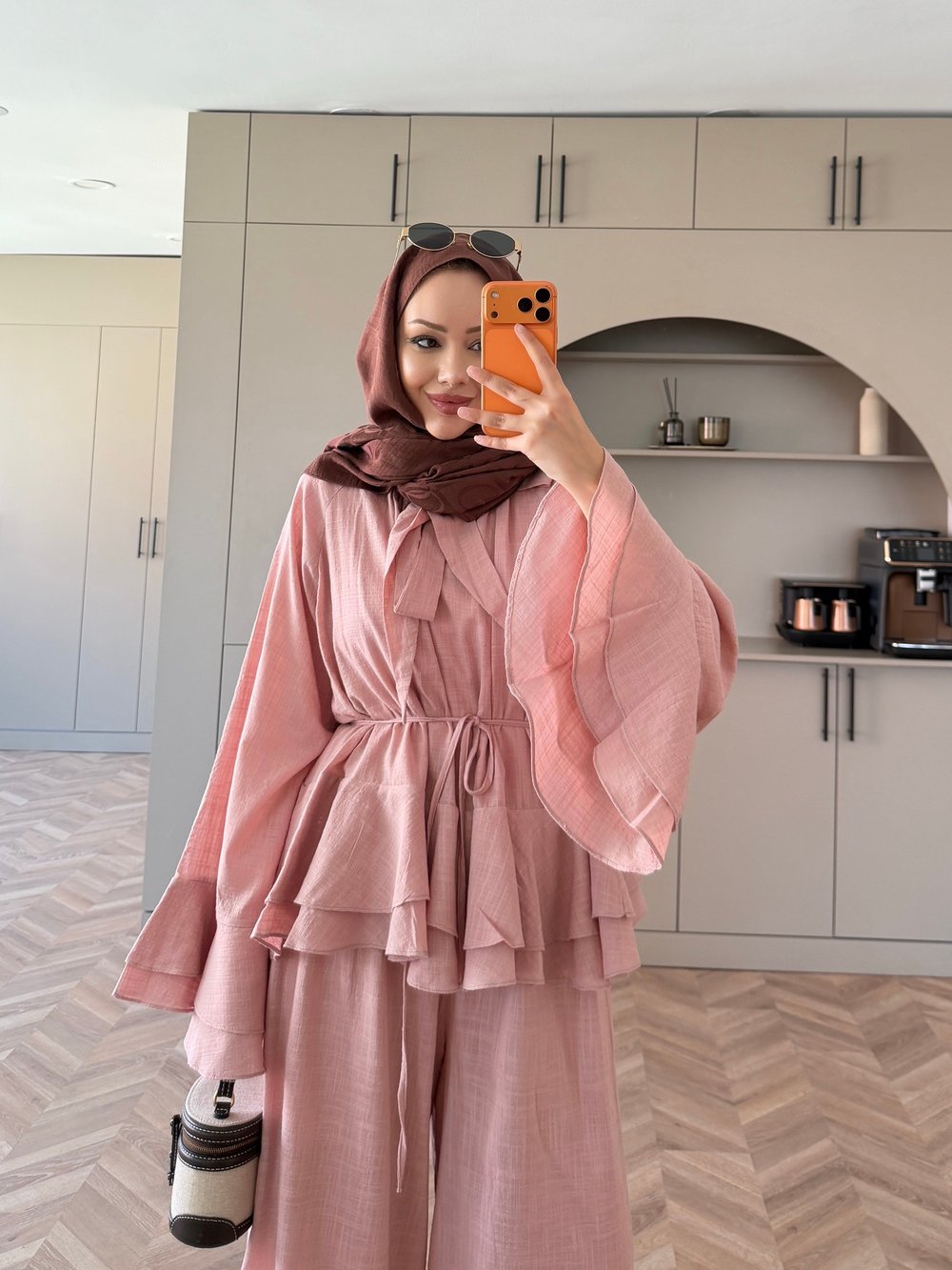 Choco Kat Kat Keten Takım Pembe (4477)