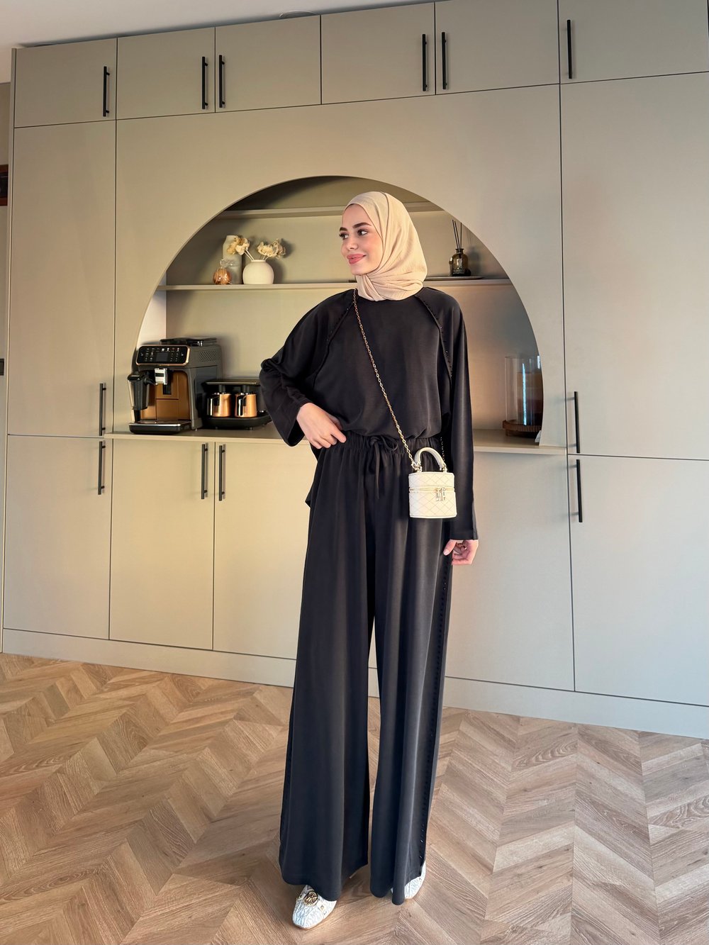 Claris Oysh Pantolonlu Takım Siyah (4549)