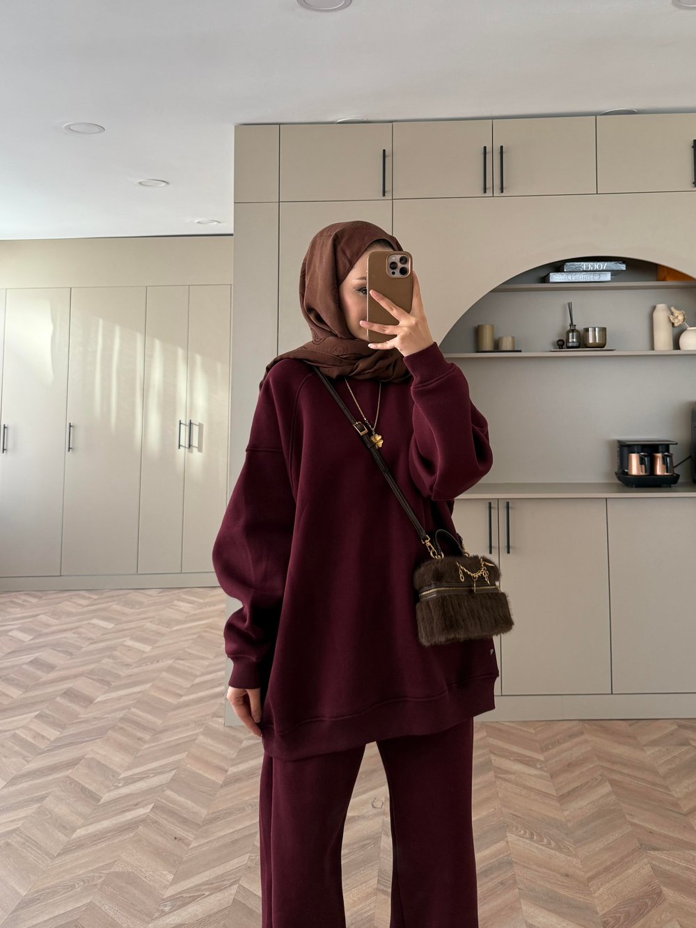 Cole Üç İplik Takım Bordo