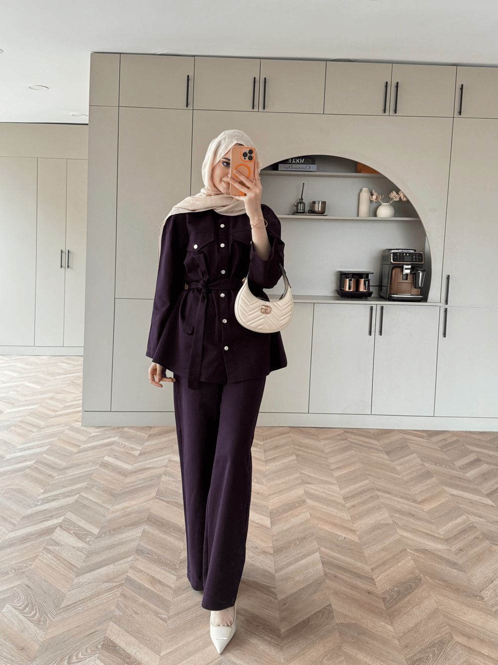 Connel Çıtçıtlı Pantolonlu Takım Mürdüm (2332)