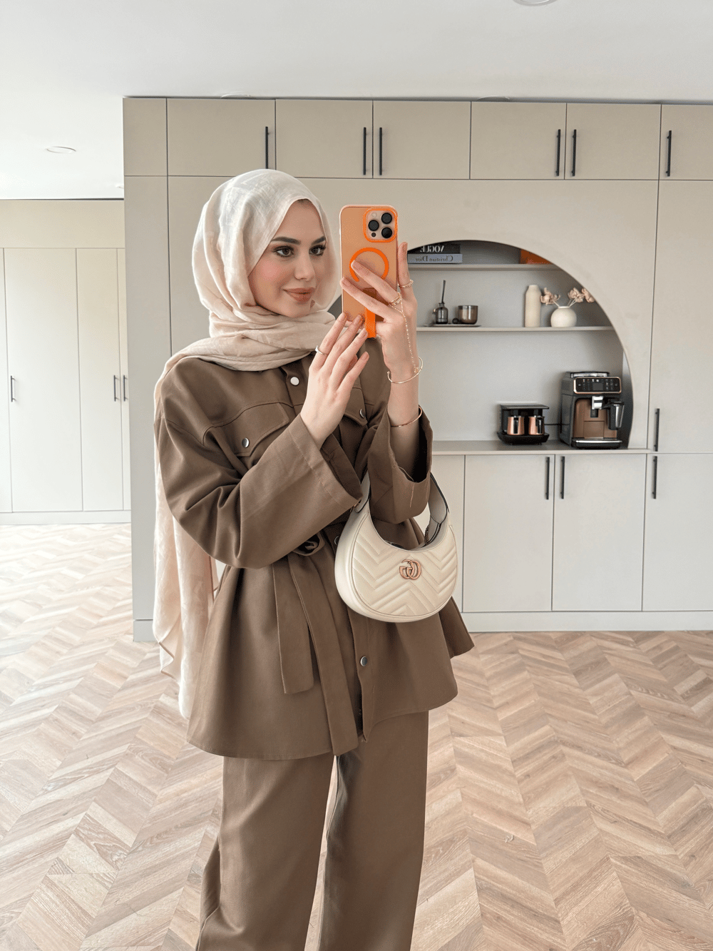 Connel Çıtçıtlı Pantolonlu Takım Taba (2332)
