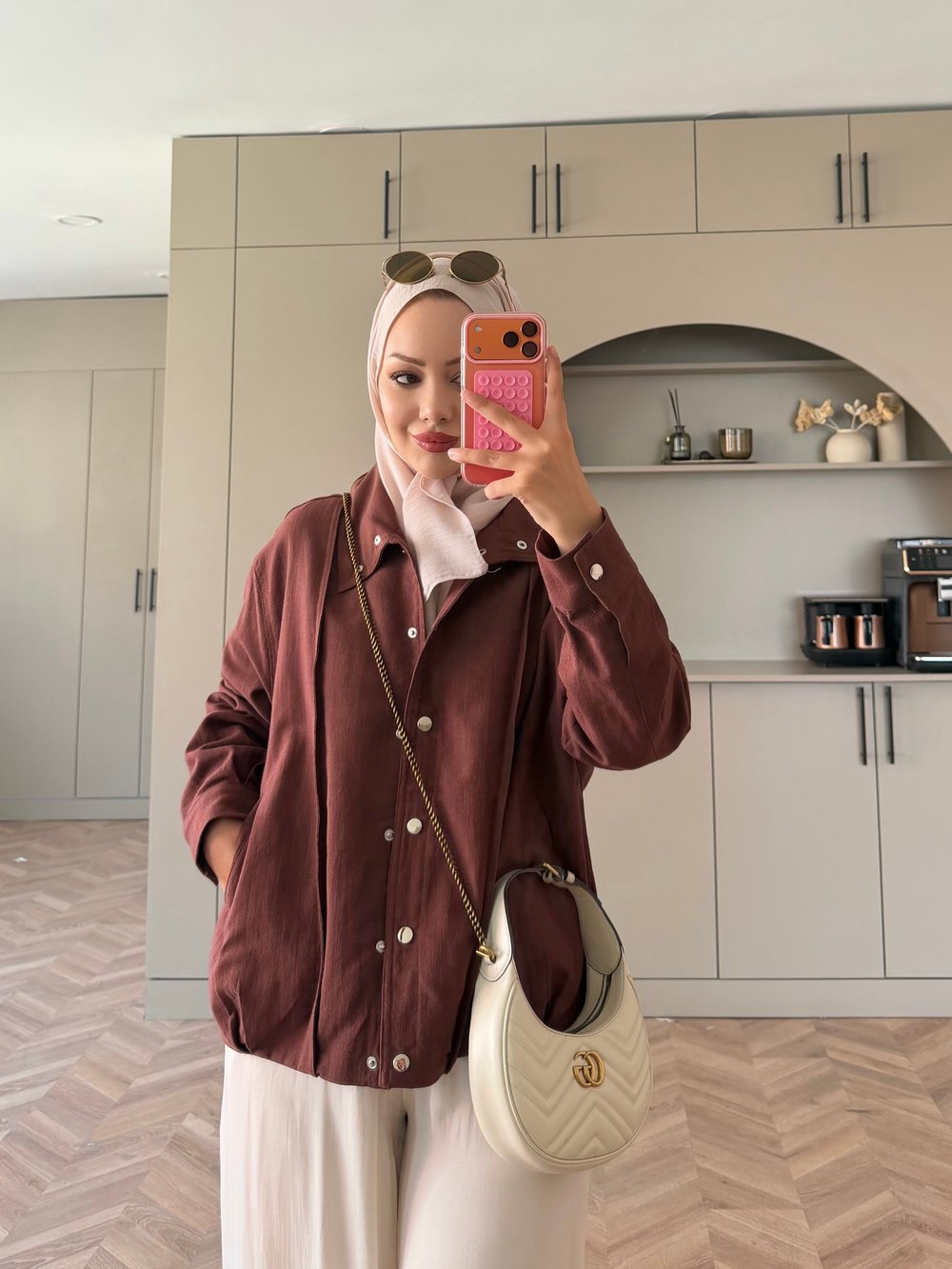 Coss Keten Ceket Bordo (3151)