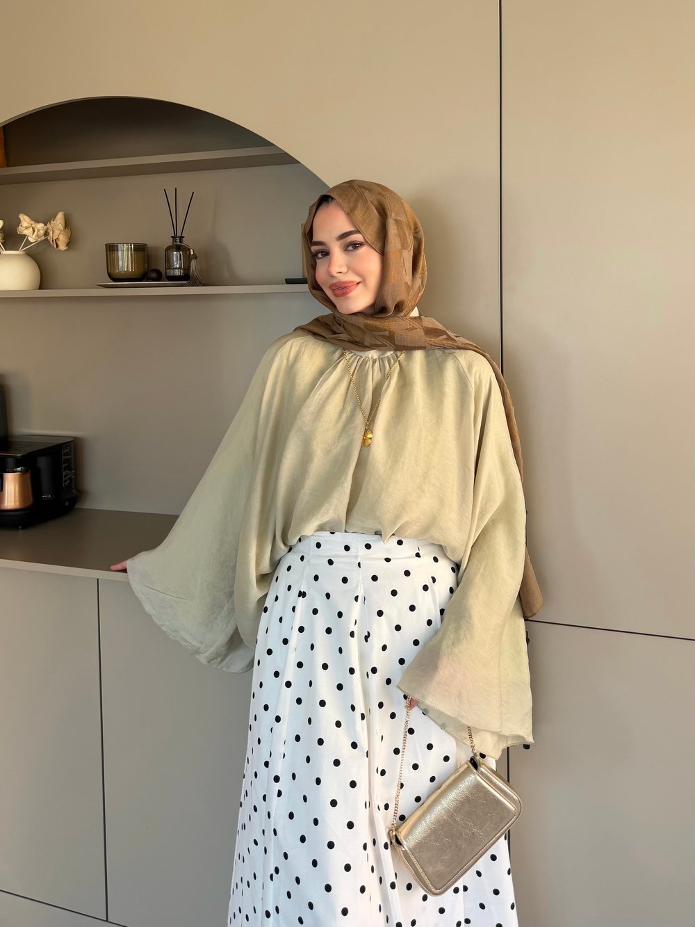 Creamy Yarasa Kollu Bluz Çağla (3026)