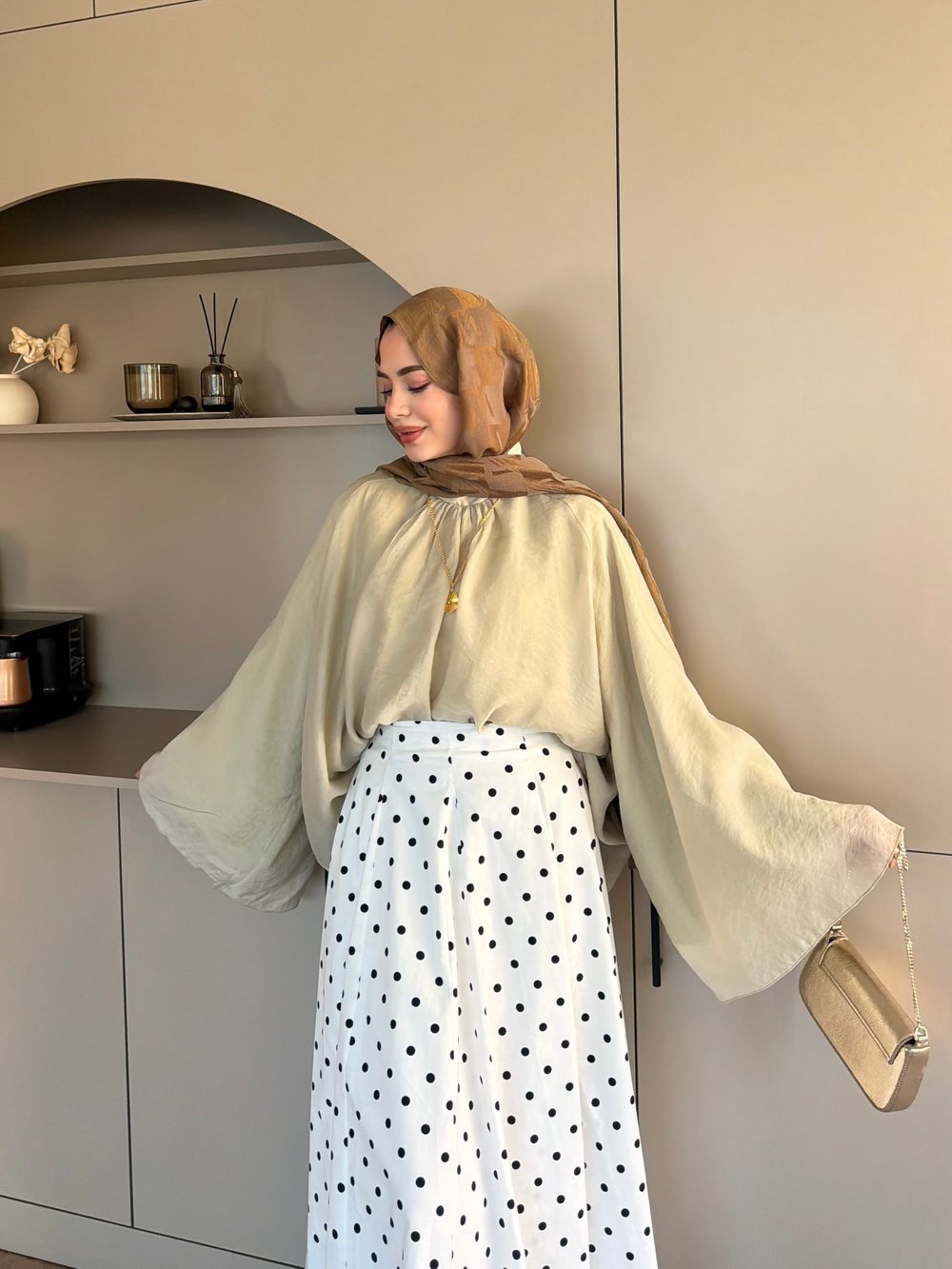 Creamy Yarasa Kollu Bluz Çağla (3026)