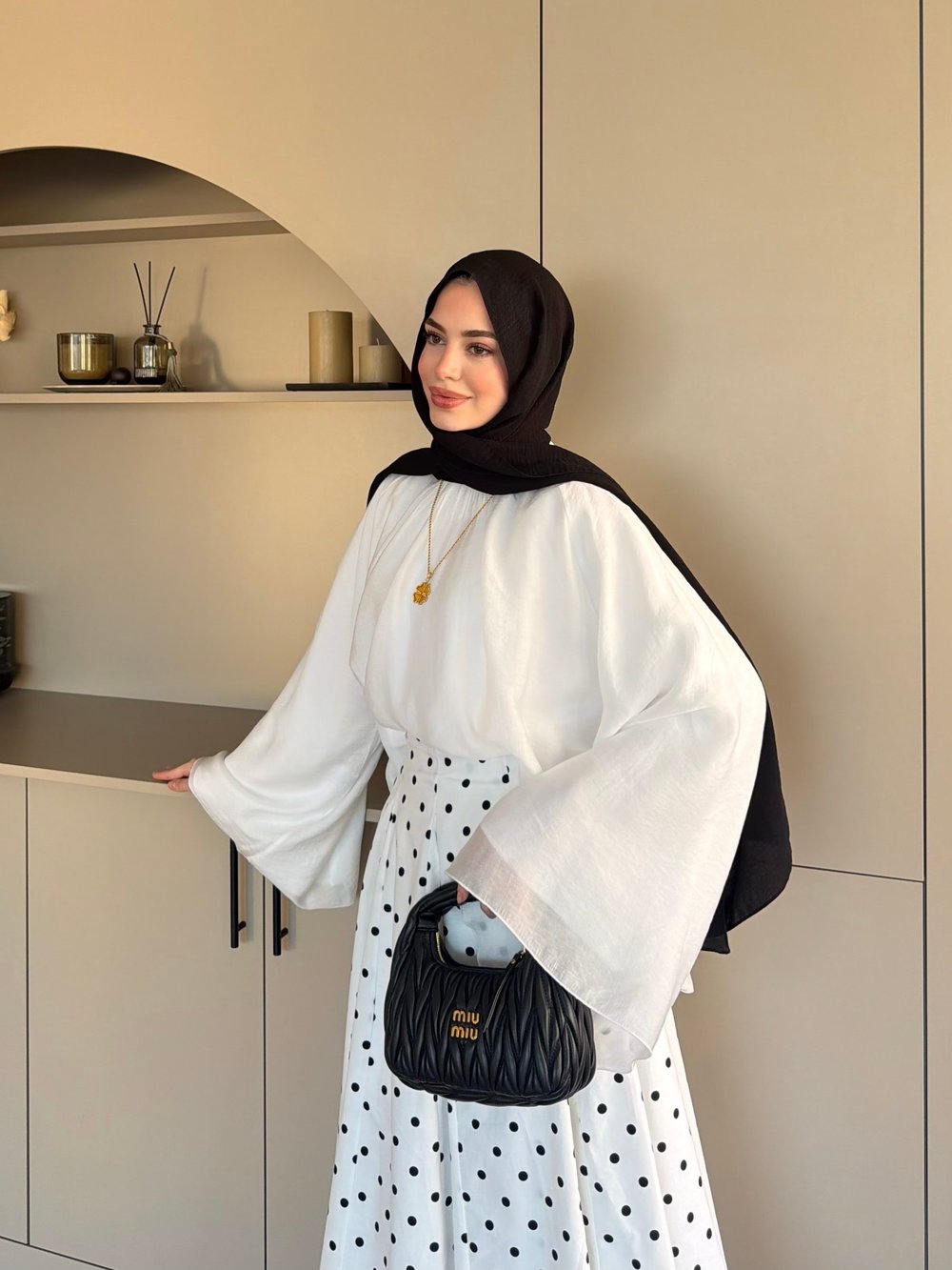Creamy Yarasa Kollu Bluz Ekru (3026)