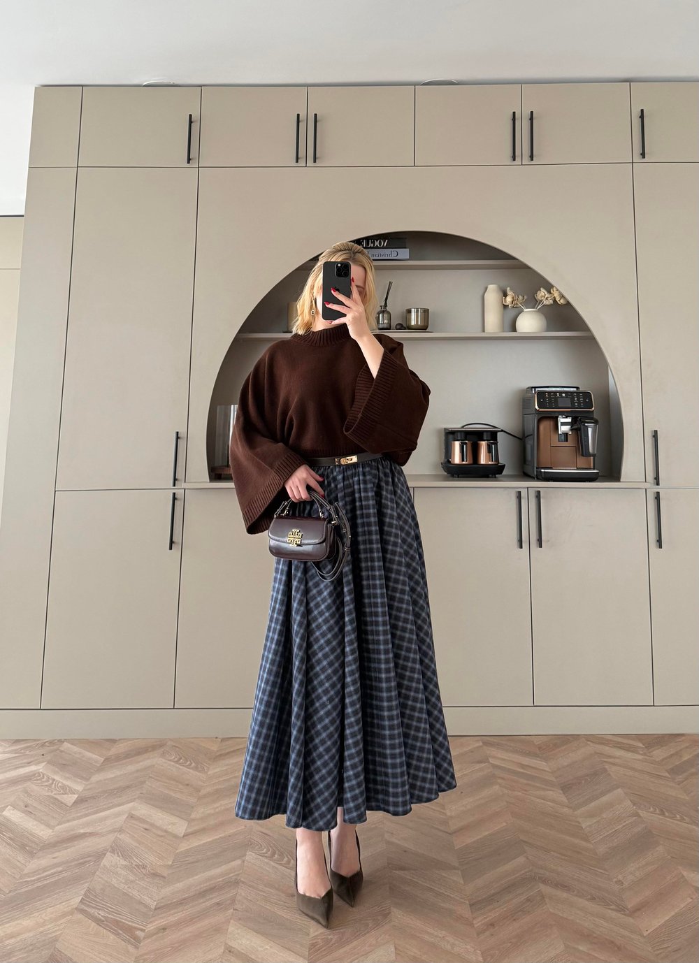 Dali Ekose Etek Kahve-Mavi 19