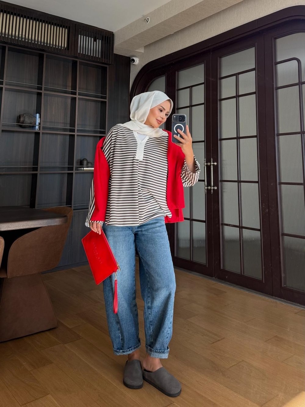 Dinas Çizgili Pamuklu Body (7039)