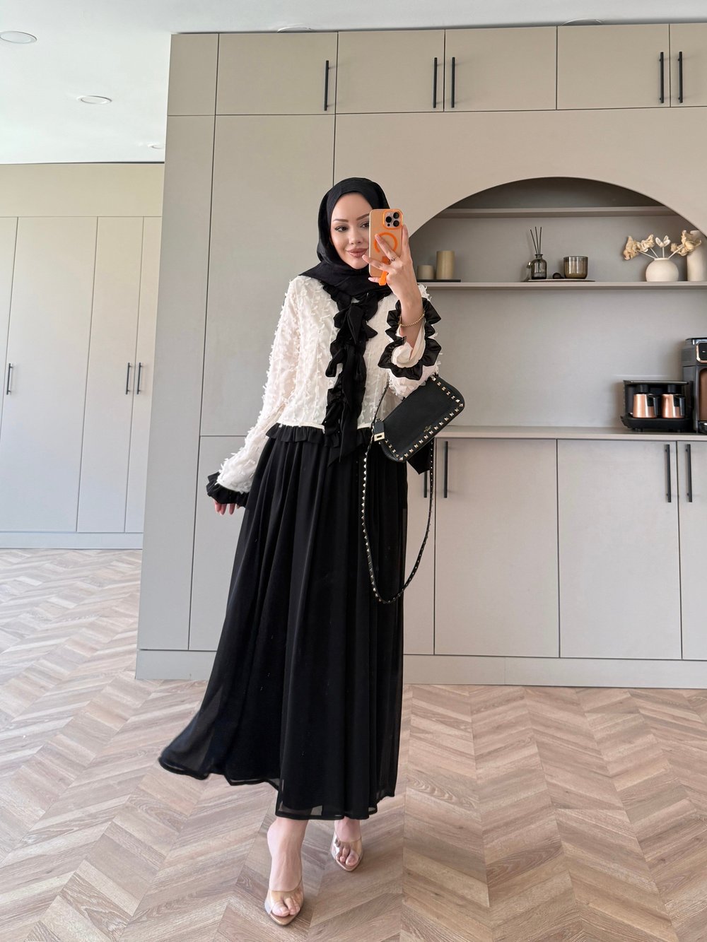Dolly Etekli Takım Siyah Ekru (5789)