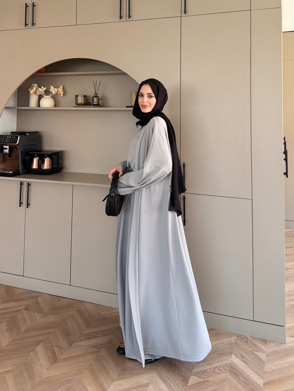 Ekin Kimono Pantolonlu Takım Gri (4510)
