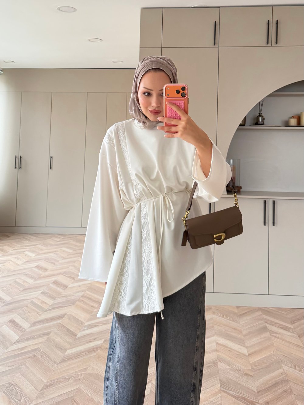Ela Dantel Detaylı Sweat Ekru (3597)