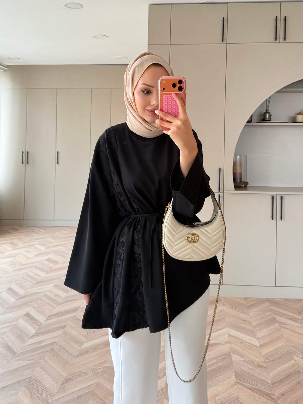 Ela Dantel Detaylı Sweat Siyah (3597)