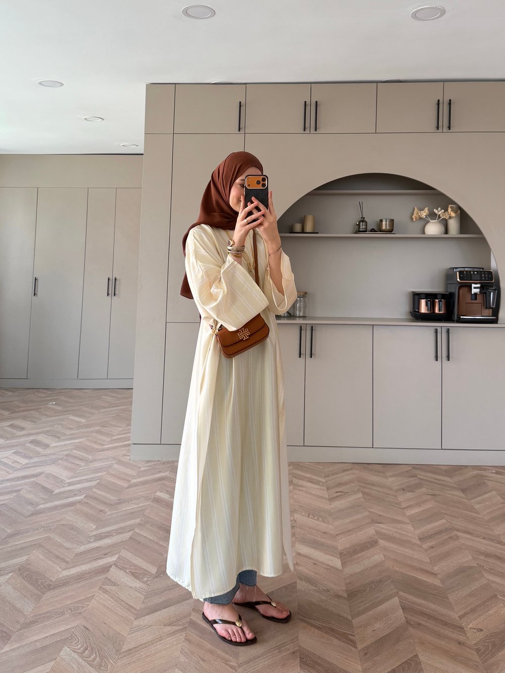 Ely Çizgili Saten Yırtmaçlı Bluz Butteryellow (4536)