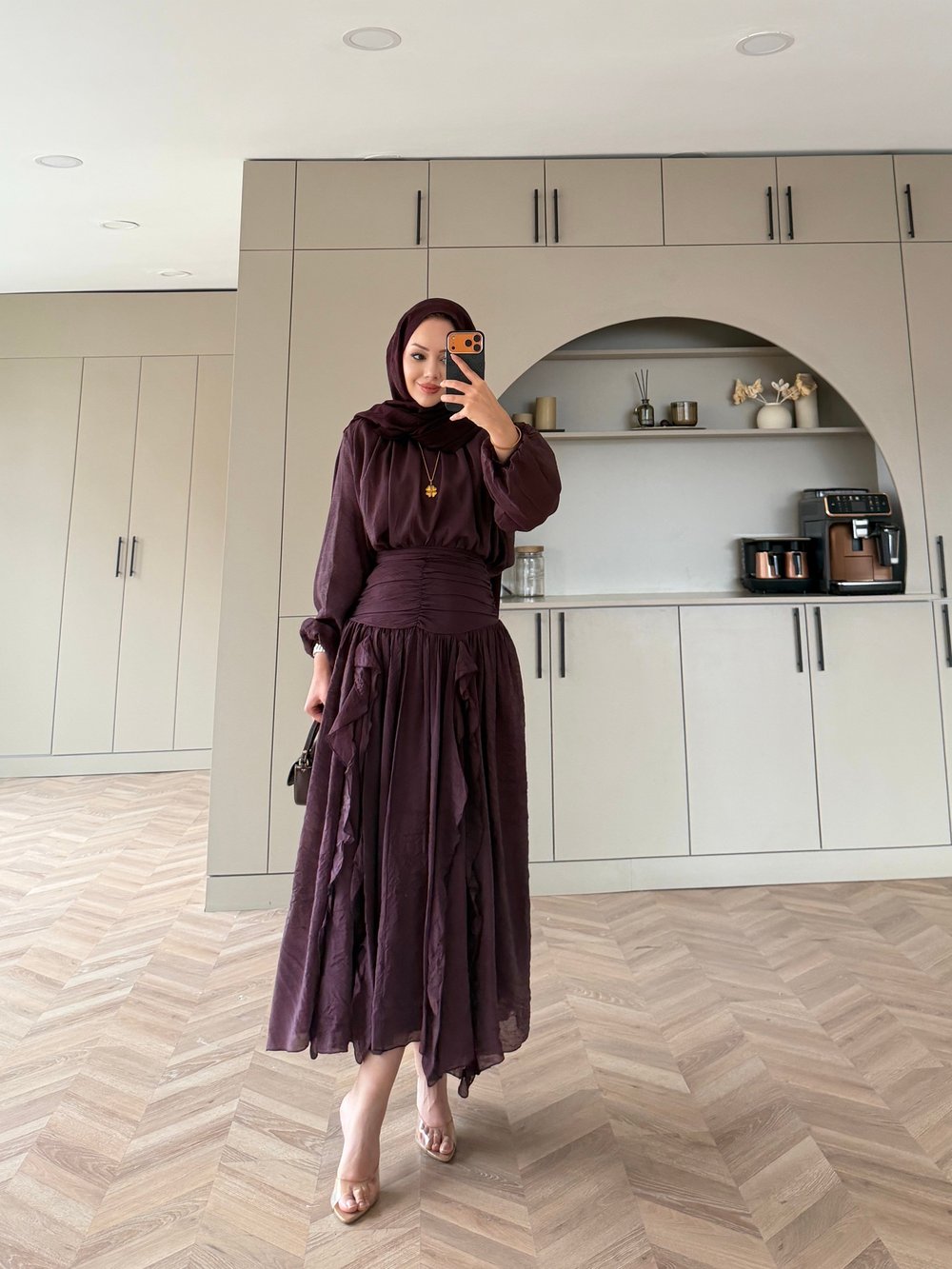 Estelle Tül Etekli Takım Mürdüm (8055)
