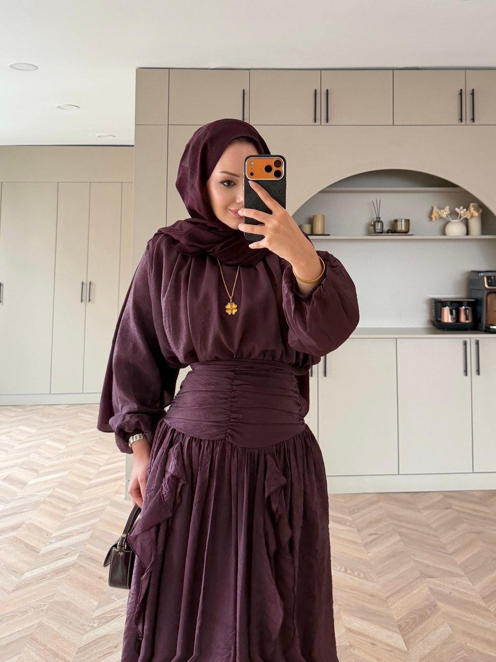 Estelle Tül Etekli Takım Mürdüm (8055)