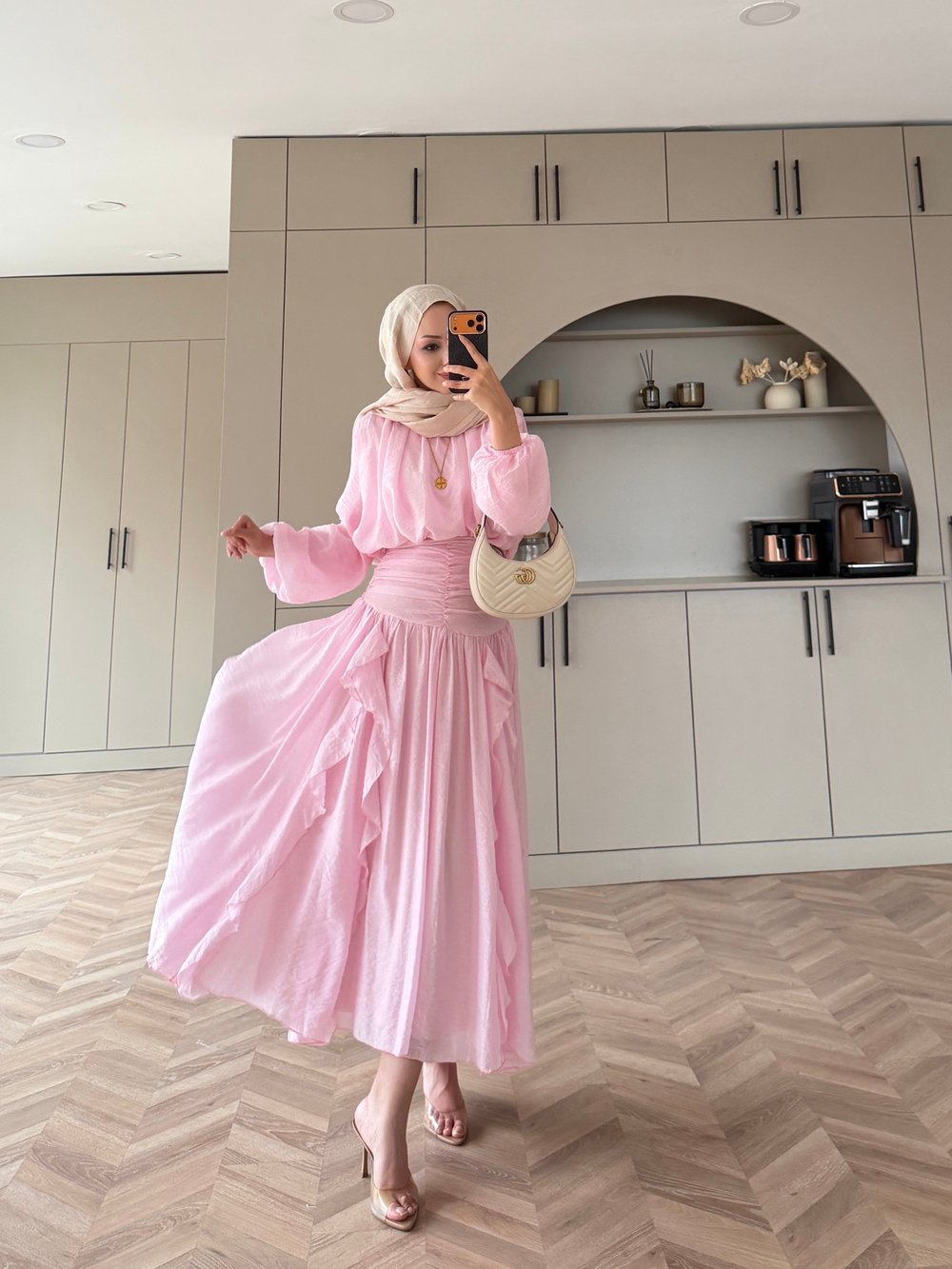 Estelle Tül Etekli Takım Pembe (8055)