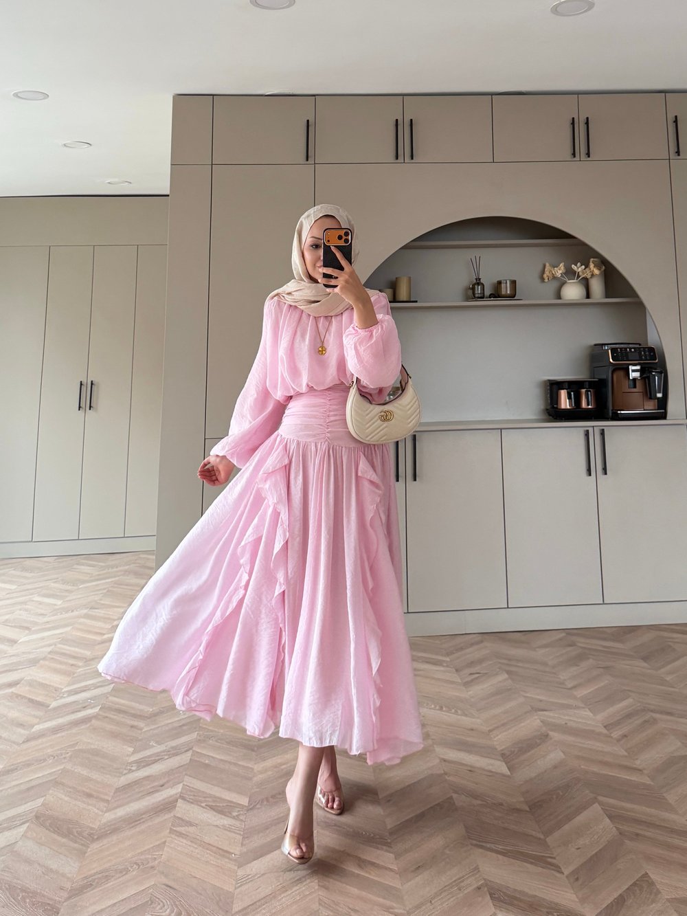 Estelle Tül Etekli Takım Pembe (8055)