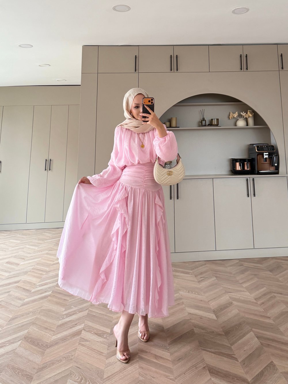 Estelle Tül Etekli Takım Pembe (8055)