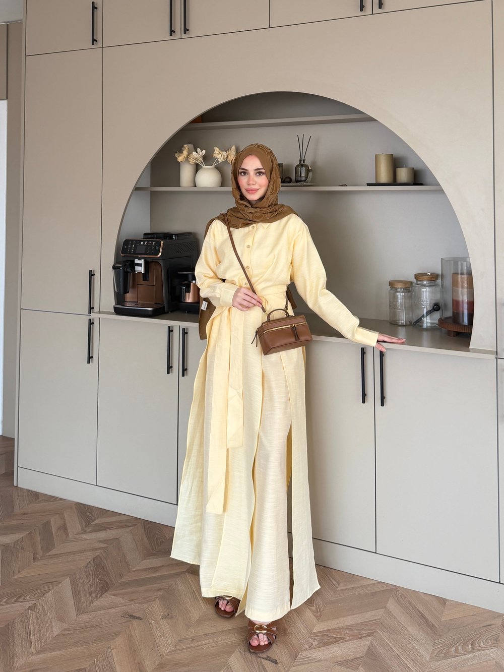 Fairy Yırtmaç Detaylı Pantolonlu Takım ButterYellow (8058)
