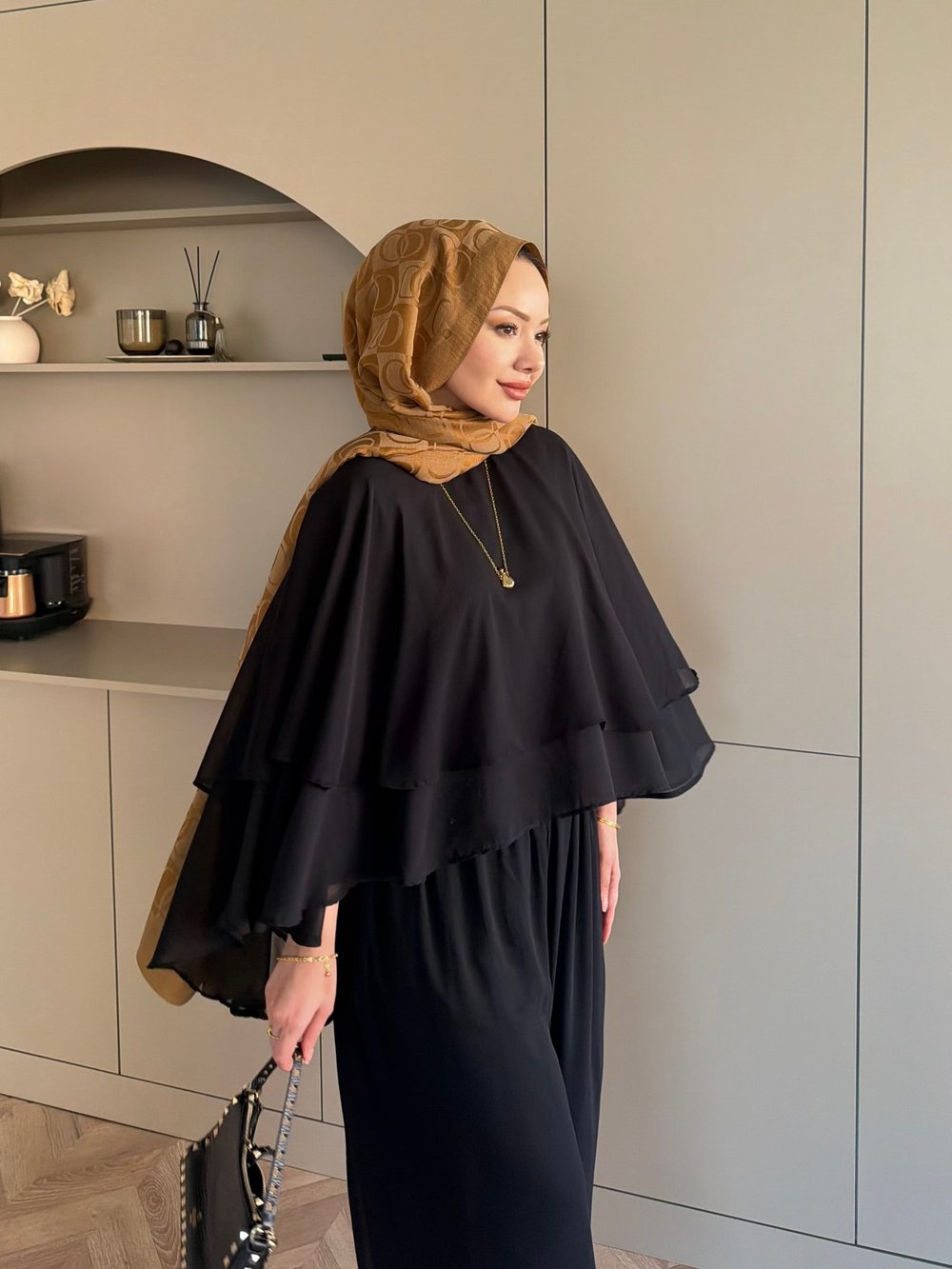 Feely Yarasa Kol Pantolonlu Takım Siyah (5799)
