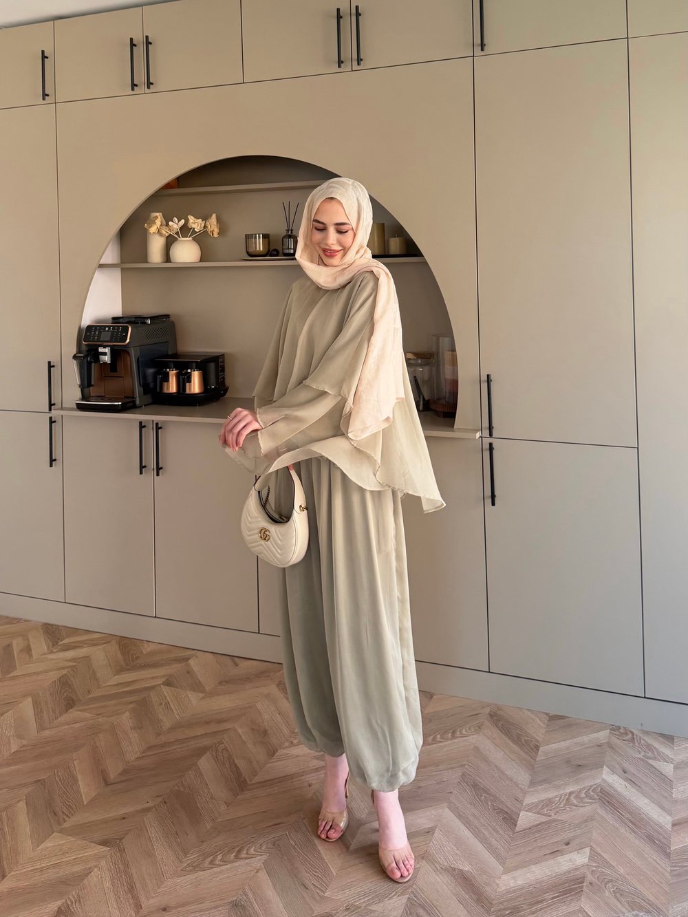 Feely Yarasa Kol Pantolonlu Takım Yeşil (5799)