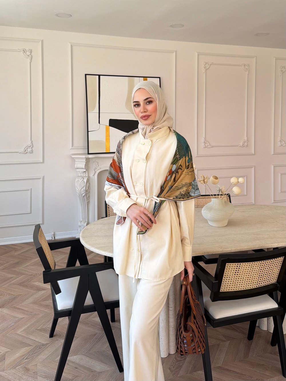 Flint Düğme Detaylı Pantolonlu Takım Bej (4517)