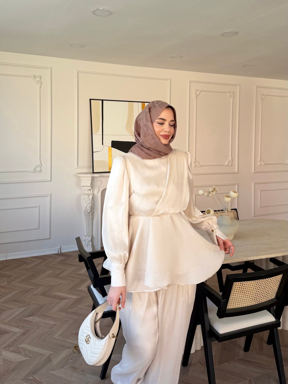 Flora Janjan Pantolon Takım Bej (5787)