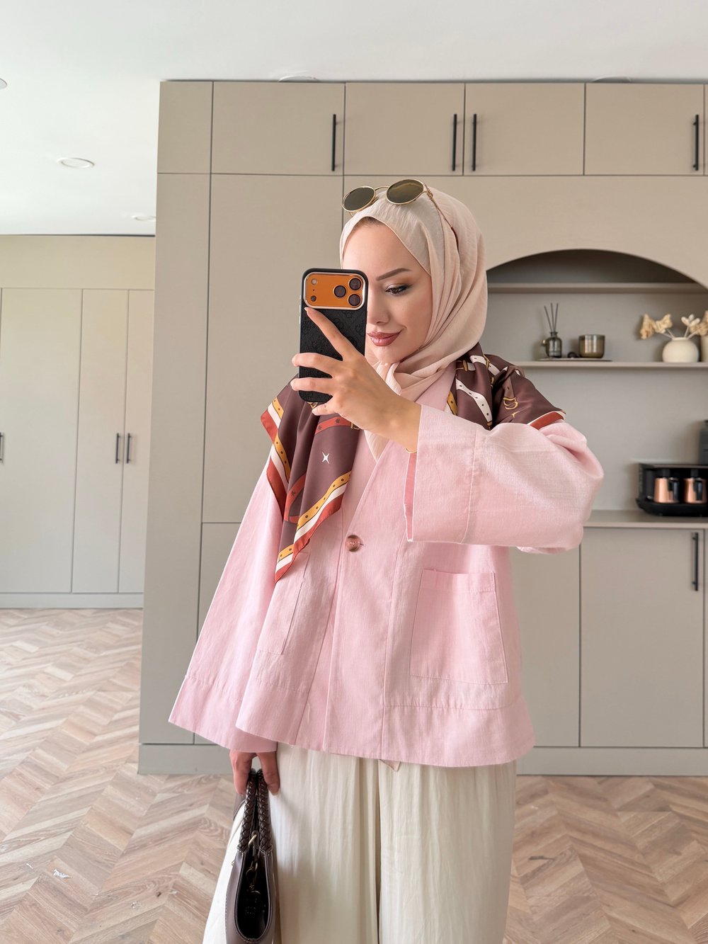 Front Düğmeli Bluz Pembe (5461)