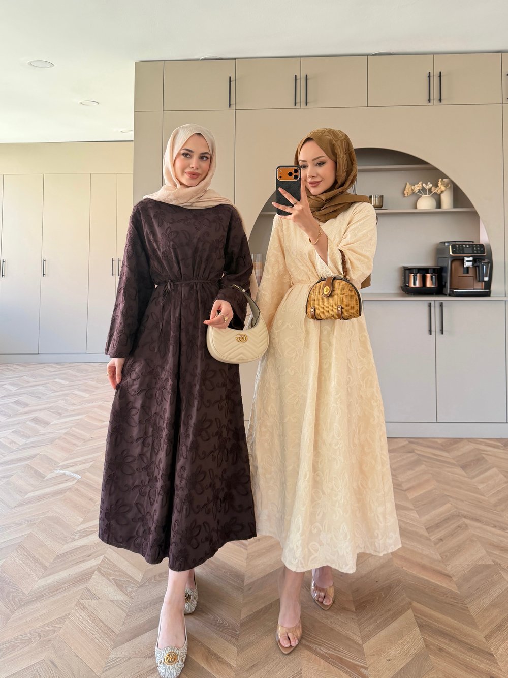 Fuya Brode Elbise Kahve (4494)