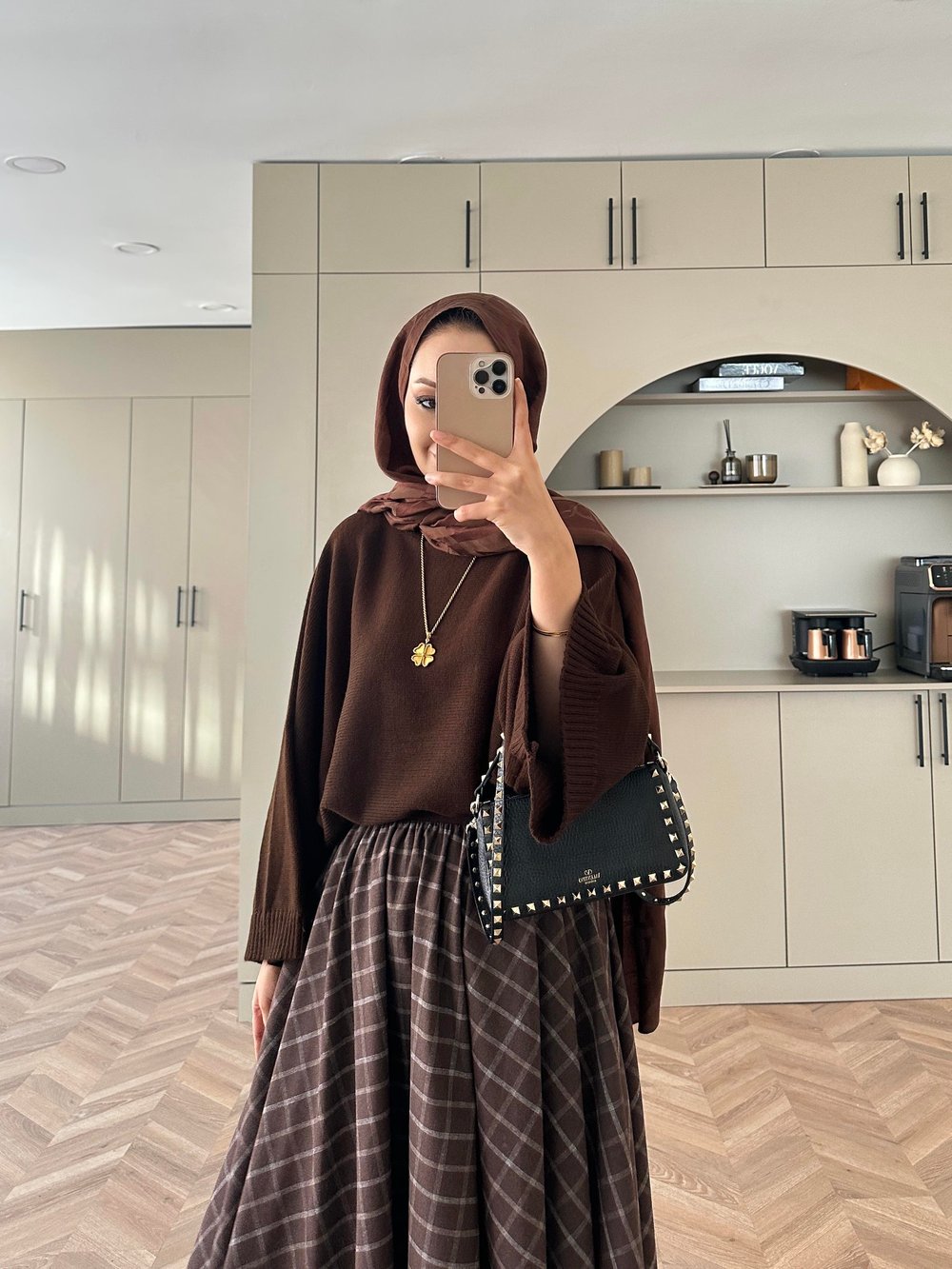 Geniş Kollu Kazak Acı Kahve