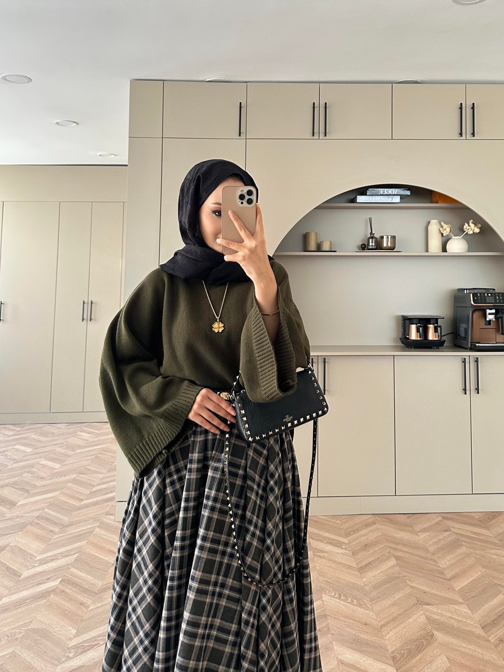 Geniş Kollu Kazak Haki