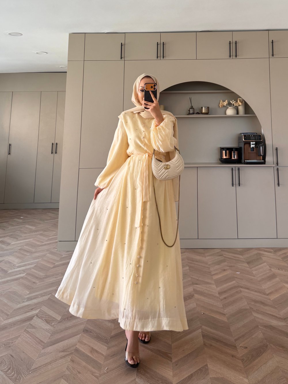 Gleam Taşlı Elbise Butteryellow (26081)