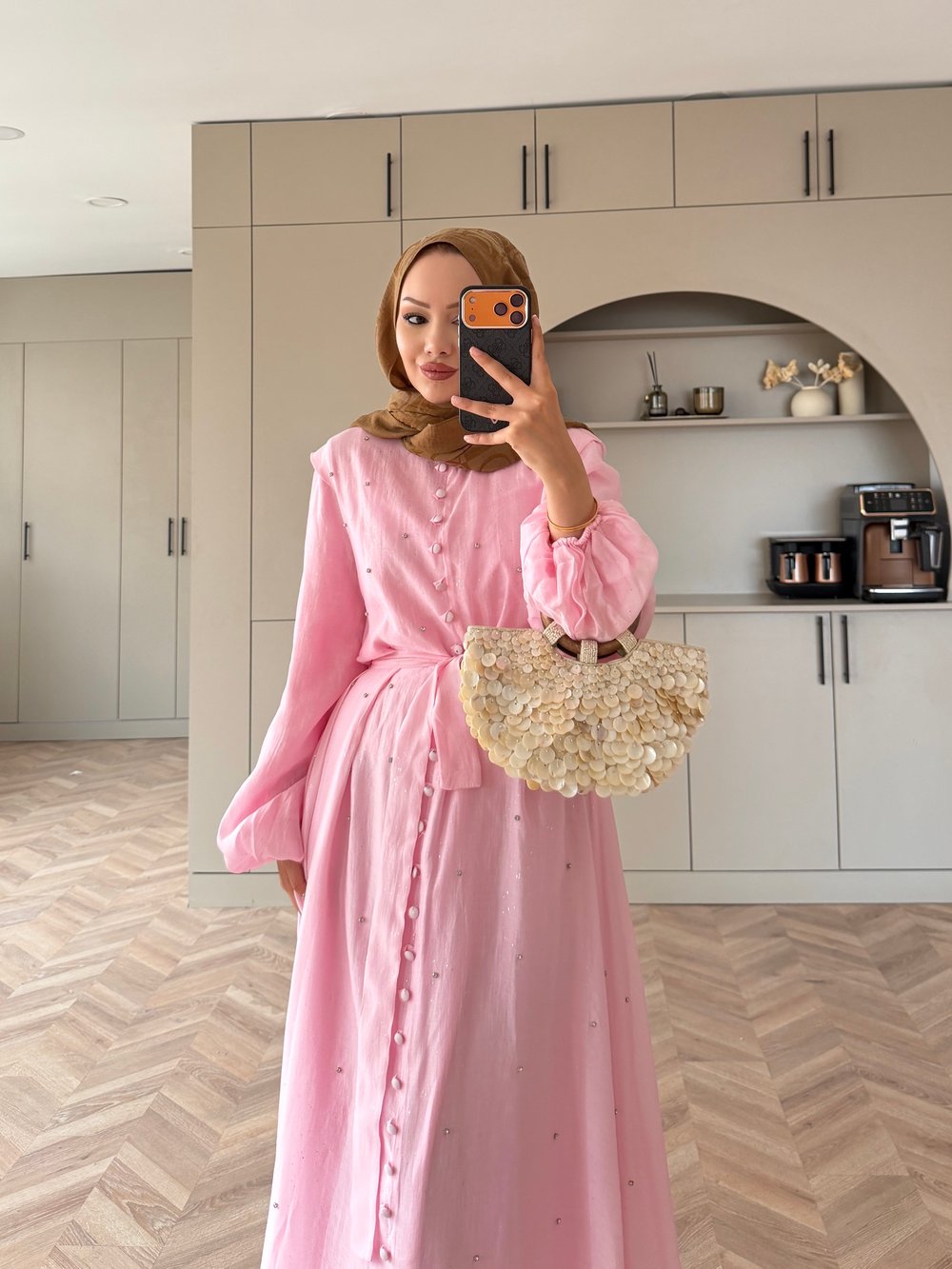 Gleam Taşlı Elbise Pembe (26081)