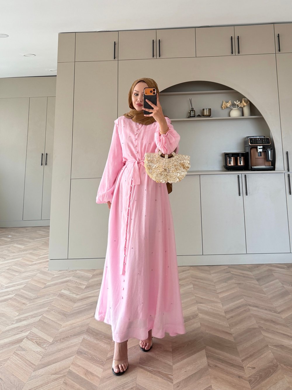 Gleam Taşlı Elbise Pembe (26081)