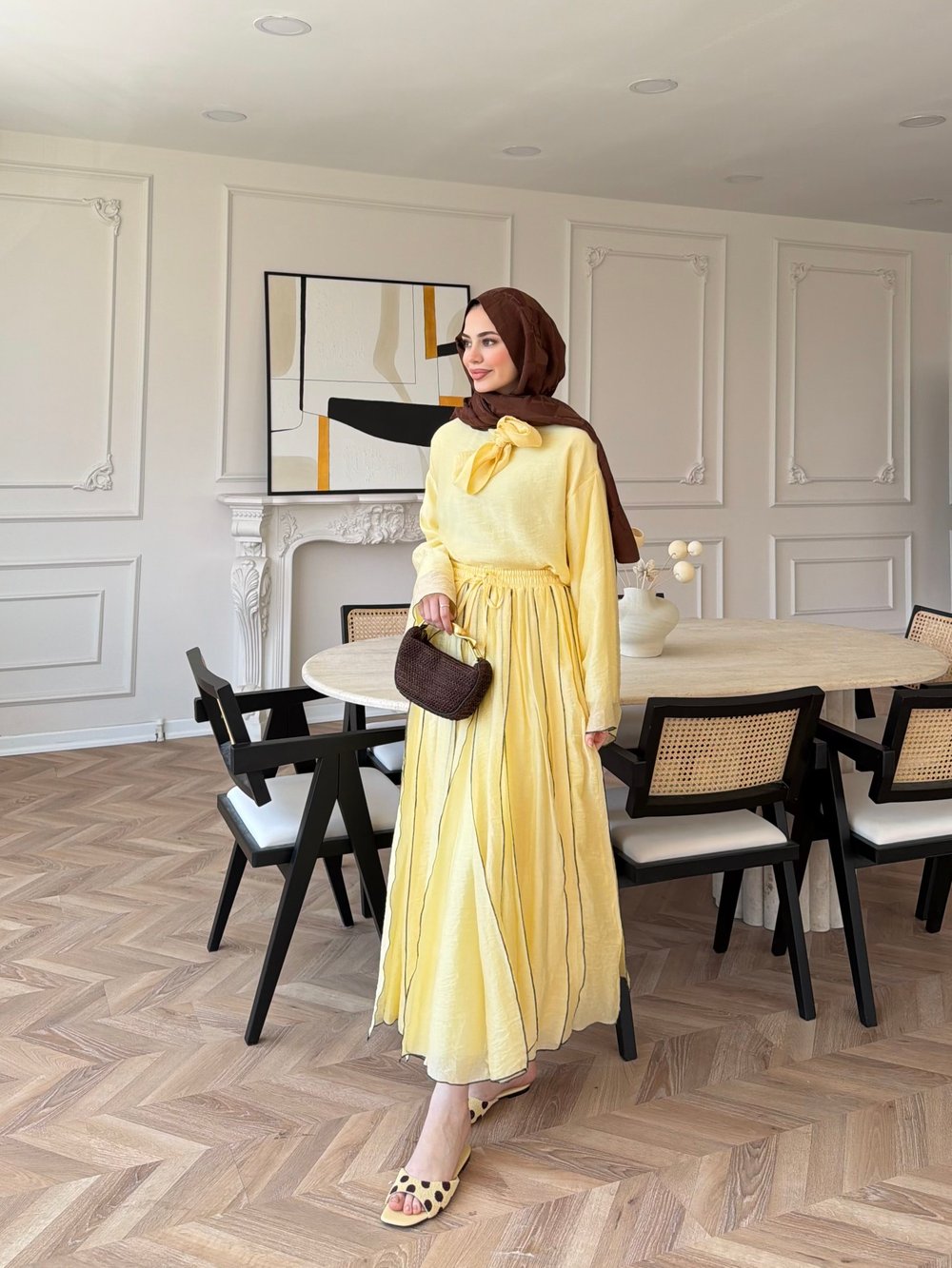 Groft Bağlamalı Etekli Takım Butteryellow (2030)