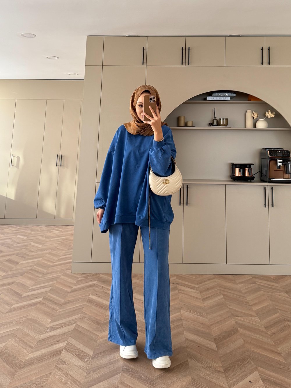 Helga Yıkamalı İki İplik Takım Mavi